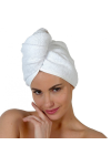 Bonnet serviette en coton pour sécher les cheveux