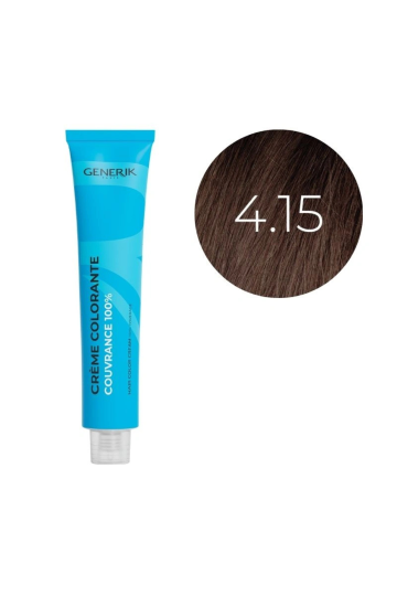 Coloration d'oxydation 4.15 Châtain Cendré Acajou Générik 100ml