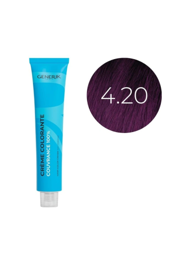 Coloration d'oxydation 4.20 Châtain Violine Intense Générik 100ml