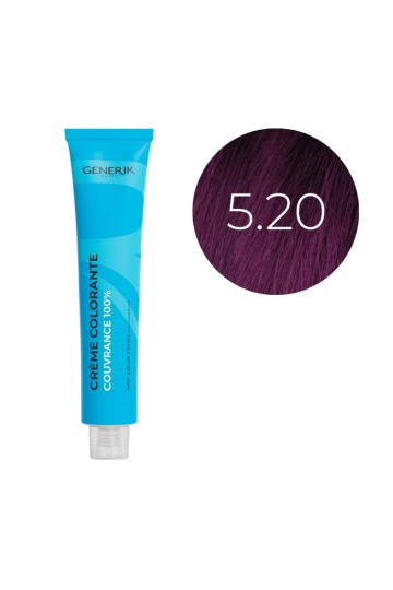 Coloration d'oxydation 5.20 Châtain Violine Intense Générik 100ml