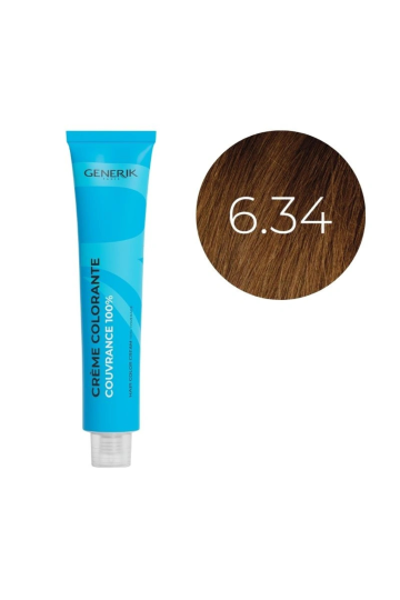 Coloration d'oxydation 6.34 Blond Foncé Doré Cuivré Générik 100ml
