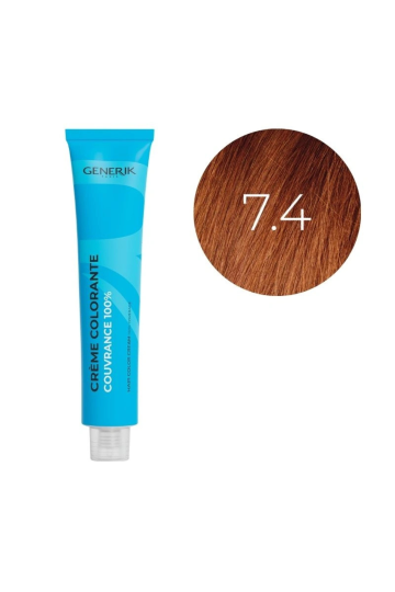 Coloration d'oxydation 7.4 Blond Cuivré Générik 100ml