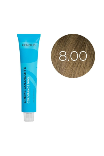 Coloration d'oxydation 8.00 Blond Clair Intense Générik 100ml