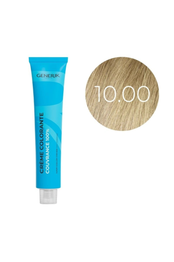 Coloration d'oxydation 10.00 Blond Très Clair Eclaircissant Intense Générik 100ml
