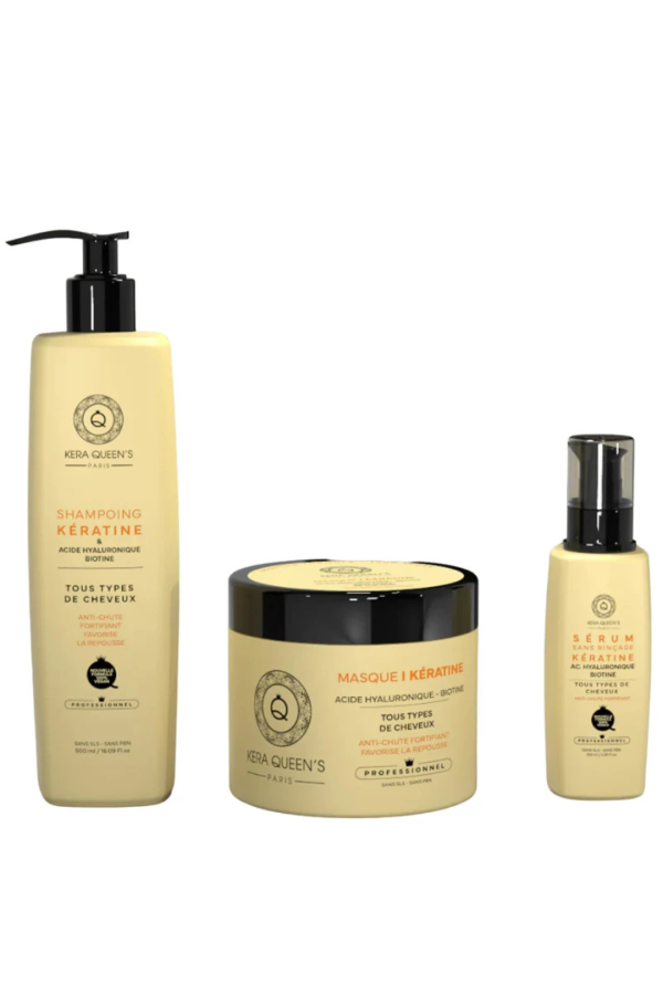 Kera Queen's - Shampoing Kératine Acide Hyaluronique-Biotine 500ml