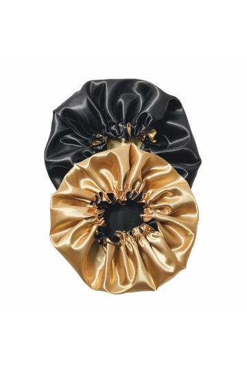 Bonnet satin anti-frisottis noir