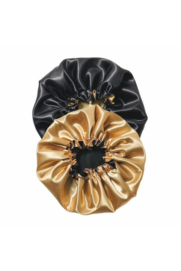 Bonnet satin anti-frisottis noir