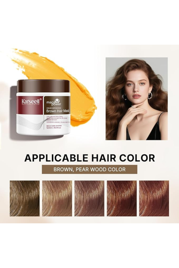 Masque colorant capillaire BRUN Karseell 500ml