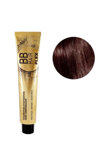 Coloration d'oxydation BBHair Plex sans ammoniaque n°4.5 Châtain Acajou Générik 100ml