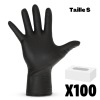 Gants jetables noir - x100 Taille S