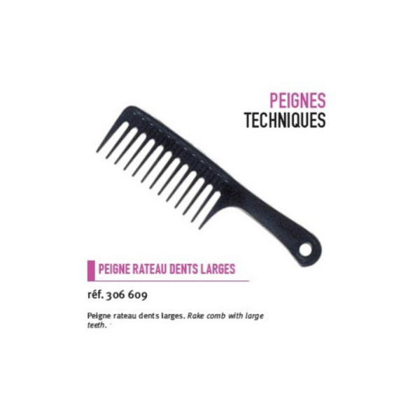 Peigne rateau dents larges