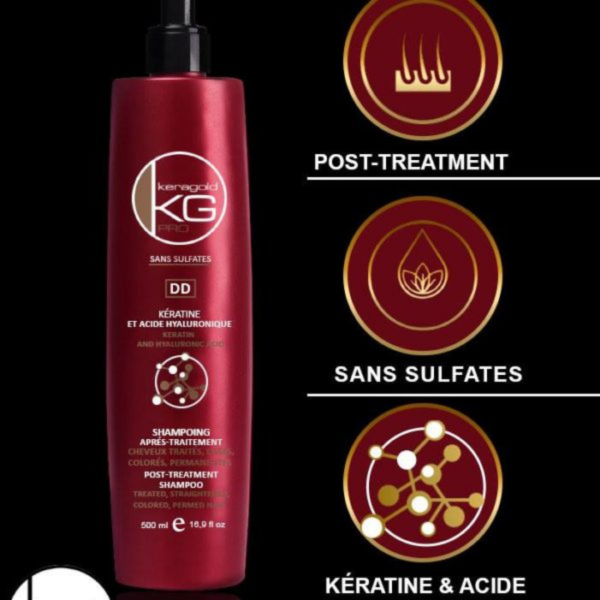 KERAGOLD Shampoing Keratine & Acide Hyaluronique 500ml