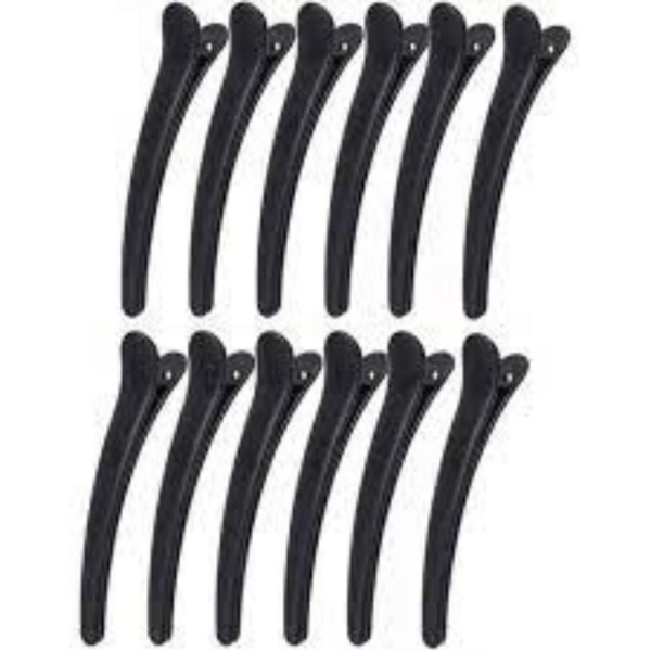 Pinces clips maxi noires x12