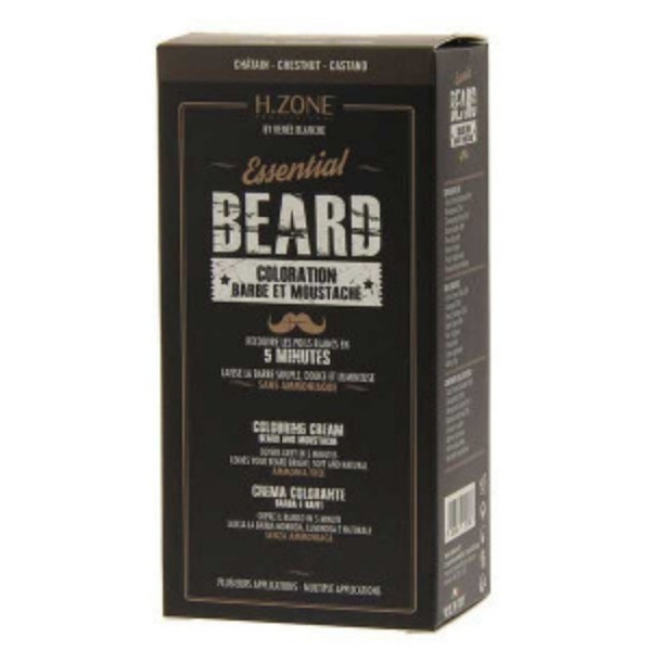 Teinture barbe et moustache kit châtain H.Zone