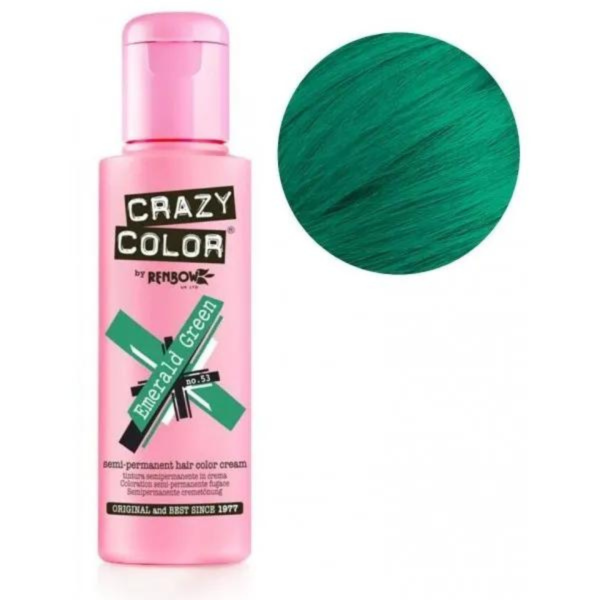 Coloration Emerald green n°53 semi-permanente CRAZY COLOR 100ml