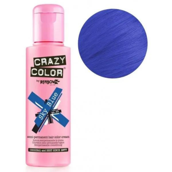 Coloration Blue Sky n°59 semi-permanente CRAZY COLOR 100ml