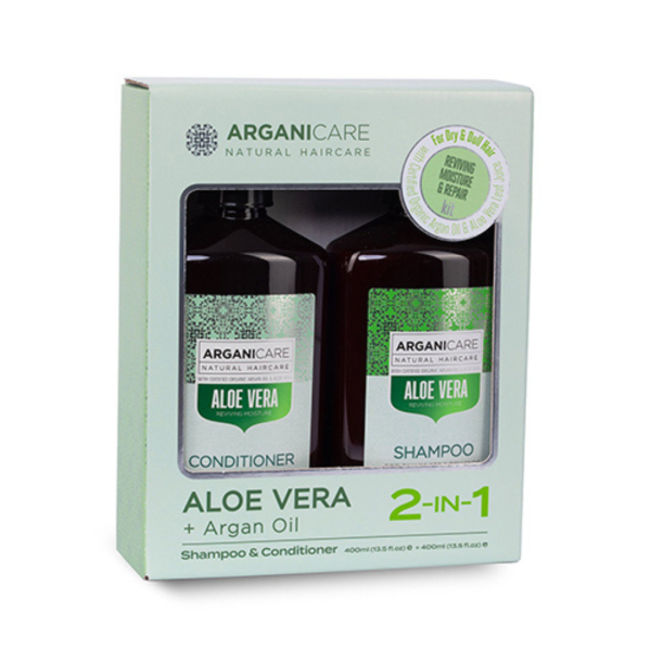 ARGANICARE Coffret Shampooing + Après-shampooing Aleo Vera