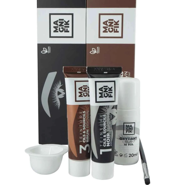 Kit De Teinture Cils Et Sourcils Brun Magnifik GÉNÈRIK