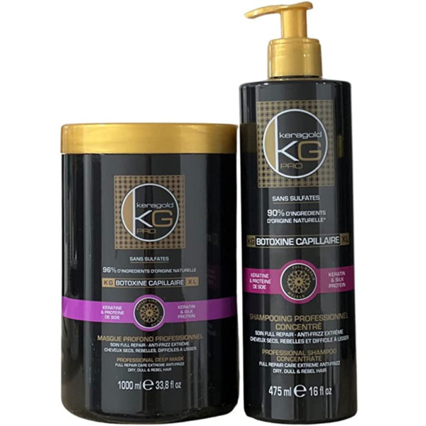 KERAGOLD Shampoing BOTOXINE Keratine & Proteine de Soie 1000ml