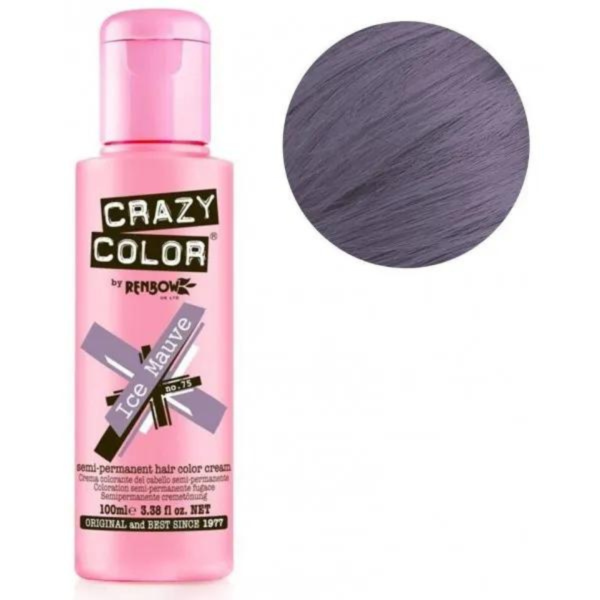 Coloration Ice mauve n°75 semi-permanente CRAZY COLOR 100ml