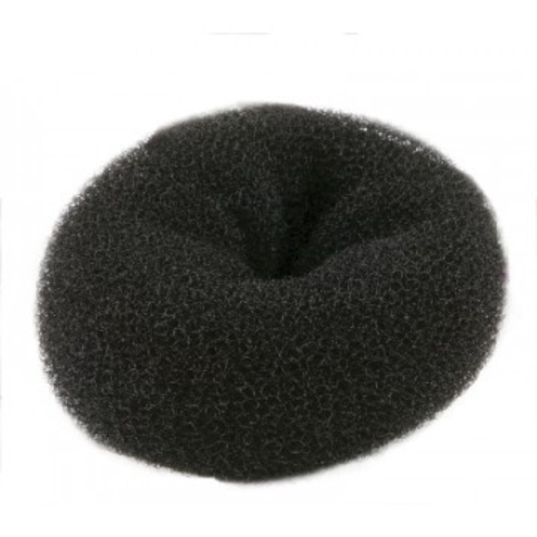 Crépon à chignon pouf - Noir - 12x5cm