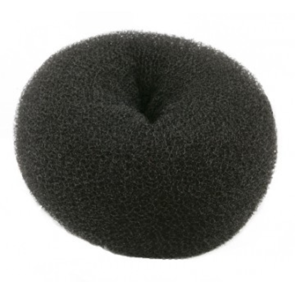 Crépon à chignon pouf - Noir - 14x6cm