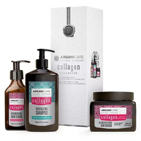 Coffret Collagène Shampooing + Masque + Sérum Arganicare