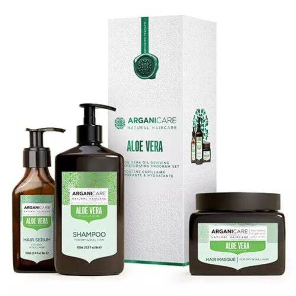 Coffret Aloe vera Shampooing + Masque + Sérum Arganicare