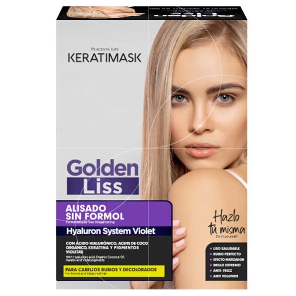 Be natural lissage Keratimask Golden Liss Cheveux blonds et décolorés