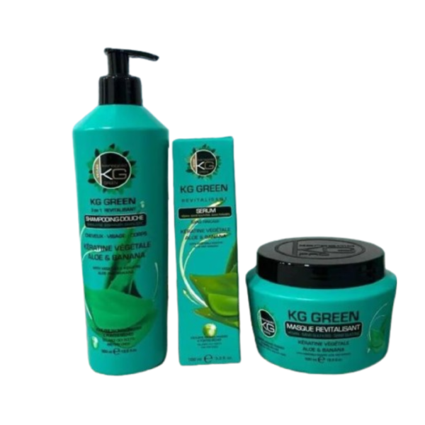 Pack Keragold Green Revitalisant Shampoing Douche 500ml / Masque 500ml