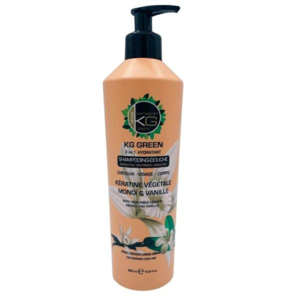 Shampoing-douche 3en1 hydratant Keragold Green 500ml