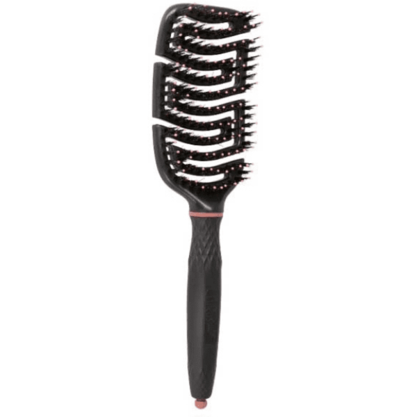 Brosse flexible à double poils