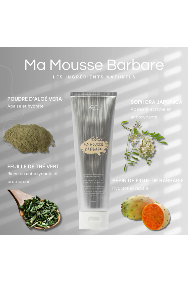 Shampoing réparateur - Ma mousse barbare - Cheveux abîmés - 300ml KEA