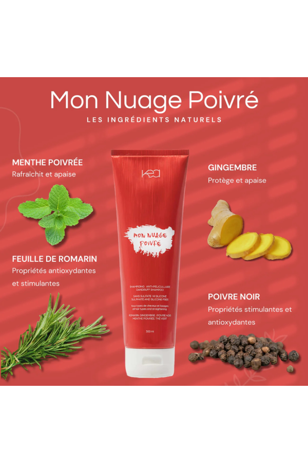 Shampoing antipelliculaire - Mon nuage poivré - 300ml KEA